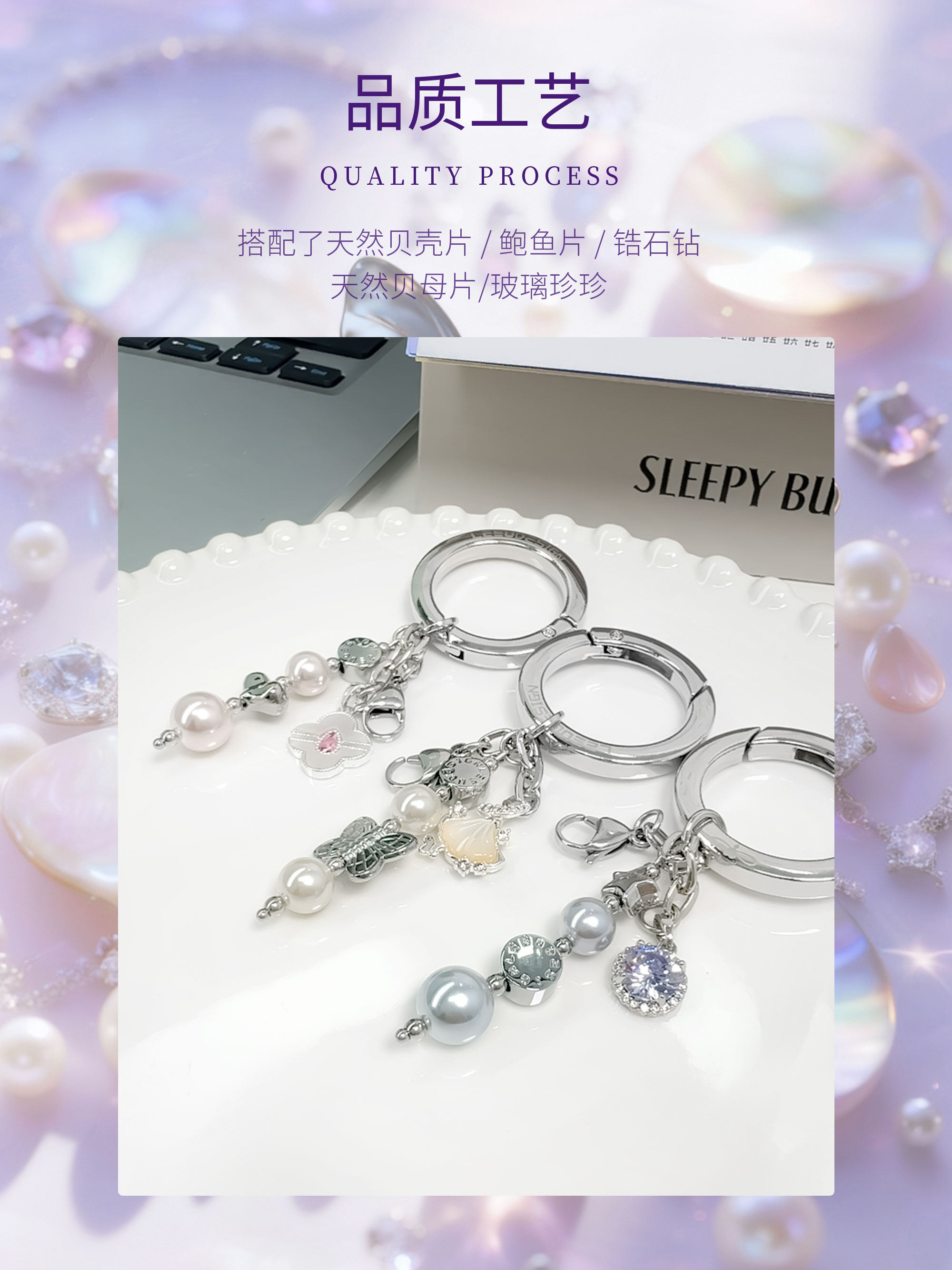 Leeudesign New Product 100% Mulberry Silk Hair Tie Phone Chain, Light Luxury and High-End Feel, 22 Momme Silk Wrist Short Phone Case Lanyard, Super Pretty Lanyard, Niche Design Bag Accessory