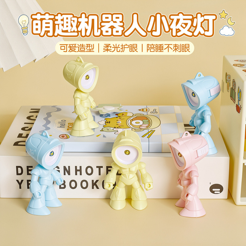 Popular High-Appearance Robot Night Light Ornament, Creative Gift for Dormitory, Portable Mini Desk Lamp Popular High-Appearance Robot Night Light Ornament, Creative Gift for Dormitory, Portable Mini Desk Lamp