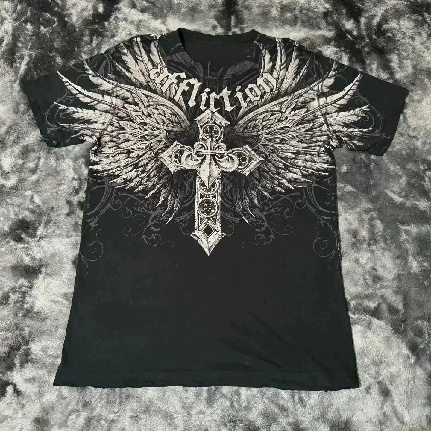 Футболка Affliction Y2K винтажная с графикой, в стиле панк/хип‑хоп, размеры S–3XL