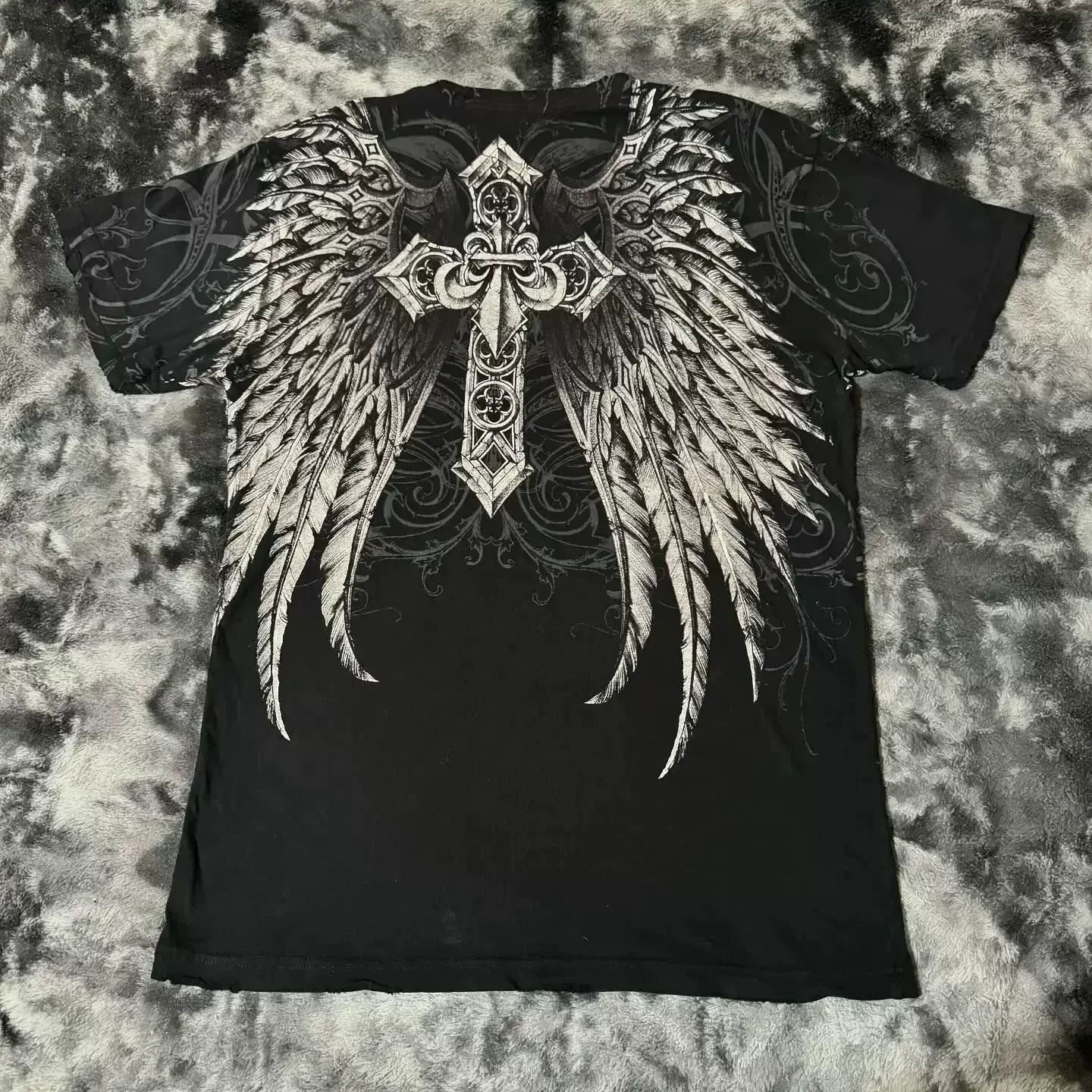 Футболка Affliction Y2K винтажная с графикой, в стиле панк/хип‑хоп, размеры S–3XL