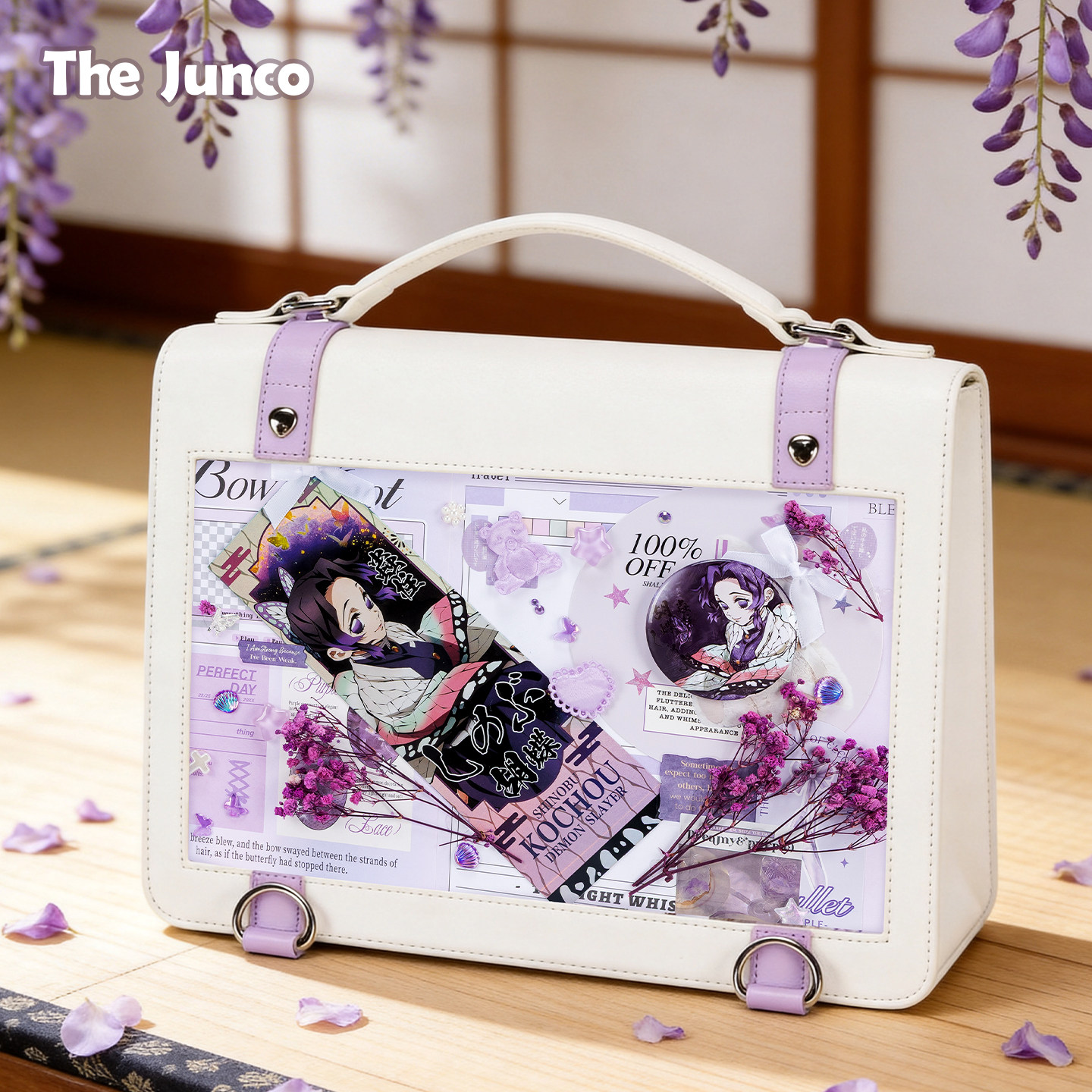 Official Demon Slayer Pain Bag Butterfly Ninja Peripheral Birthday Gift Backpack Crossbody Two-Dimensional Large Capacity Bag for Women