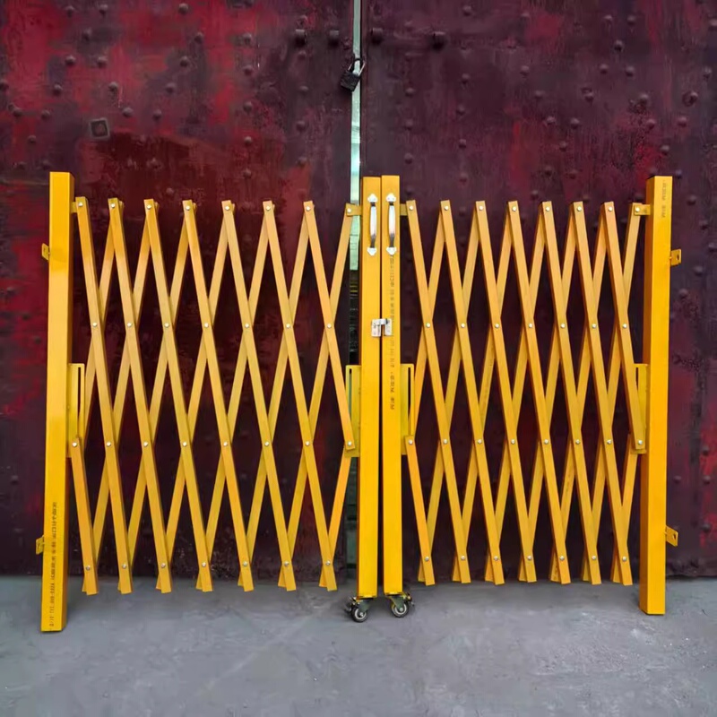 Iron Telescopic Sliding Door Guardrail Factory Workshop School Store Mall Small Courtyard Isolation Protection Simple Gate Fence
