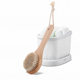 New Model Round-Head Medium-Sized Bath Brush with Pig Bristles for Cleaning, Massaging, Scrubbing, and Exfoliating
