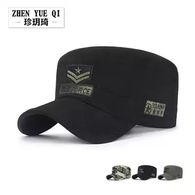 Autumn new cotton military hat Spring and summer men's camouflage sunscreen flat top hat outdoor women's casual cap