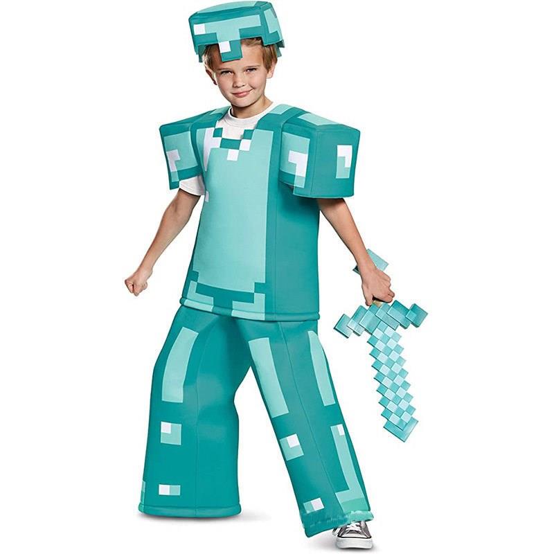 Minecraft Cosplay Costume Minecraft Diamond Armor Cosplay Game Adult Mc Clothing