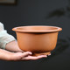 Shangkou purple sand descending mud handmade antique round basin large diameter short round desktop bonsai orchid classical flower pot