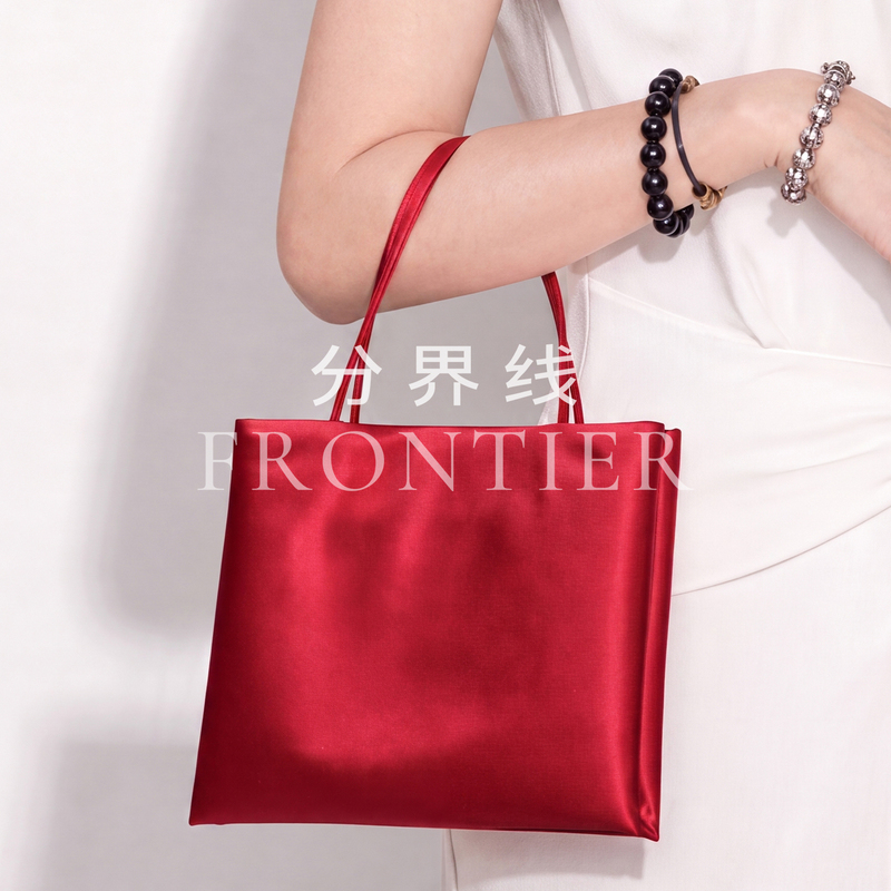 Boundary Line Satin Cecily Handbag Tote Bag Minimalist Relaxed Accordion Bag Versatile 2026 Summer