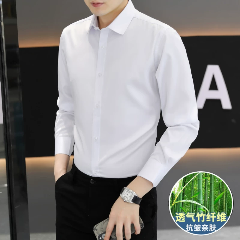 Shirt, summer thin silk suit, with short sleeve