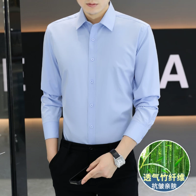 Shirt, summer thin silk suit, with short sleeve