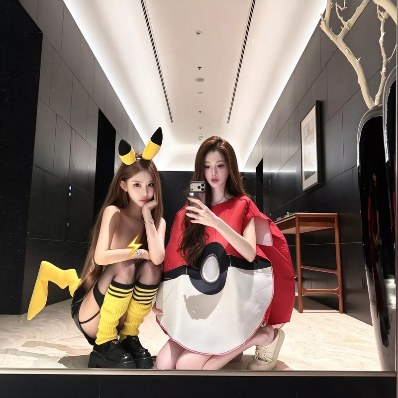Pikachu Cosplay Costume! Halloween Pikachu Role-Playing Outfit, Outdoor Atmosphere Photo Props Pikachu Cosplay Costume! Halloween Pikachu Role-Playing Outfit, Outdoor Atmosphere Photo Props