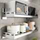 Stainless steel kitchen storage rack wall-mounted wall microwave oven storage rack hole-free air conditioning rack on wall