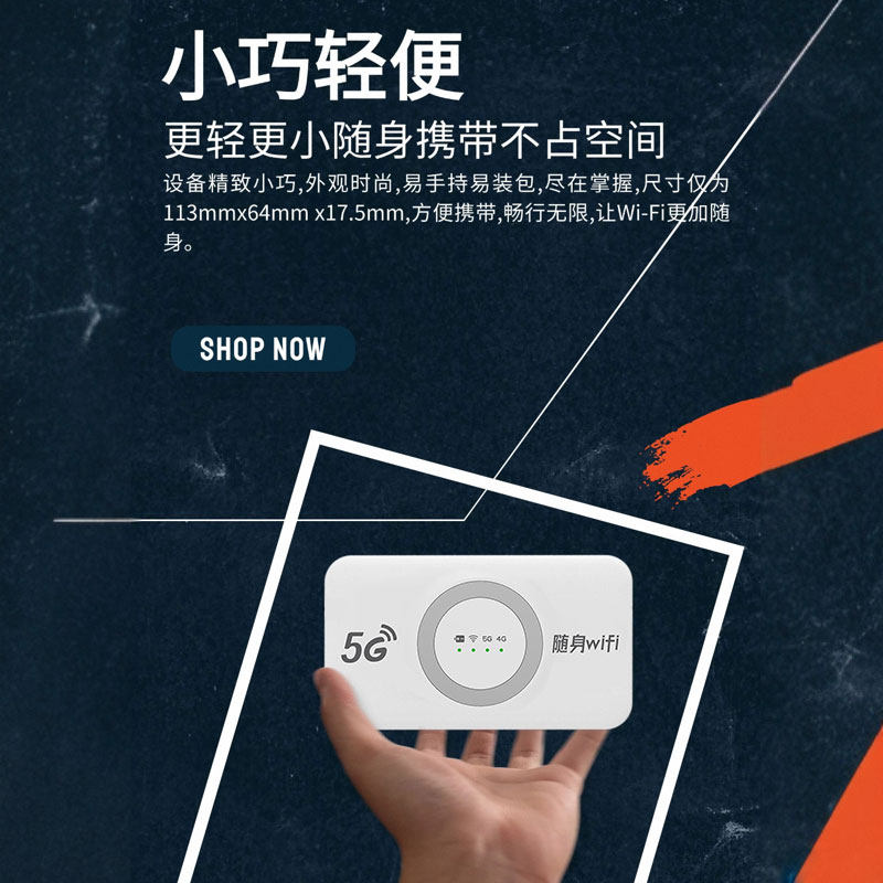 [5g with Sim Card Slot] Portable Wifi 2025 New Model 5g Network Nationwide Universal Full Network Compatibility Portable Internet Device Mobile Wi-Fi 6 Wireless Network Card for Home, Car, Travel, and Mobile Hotspot