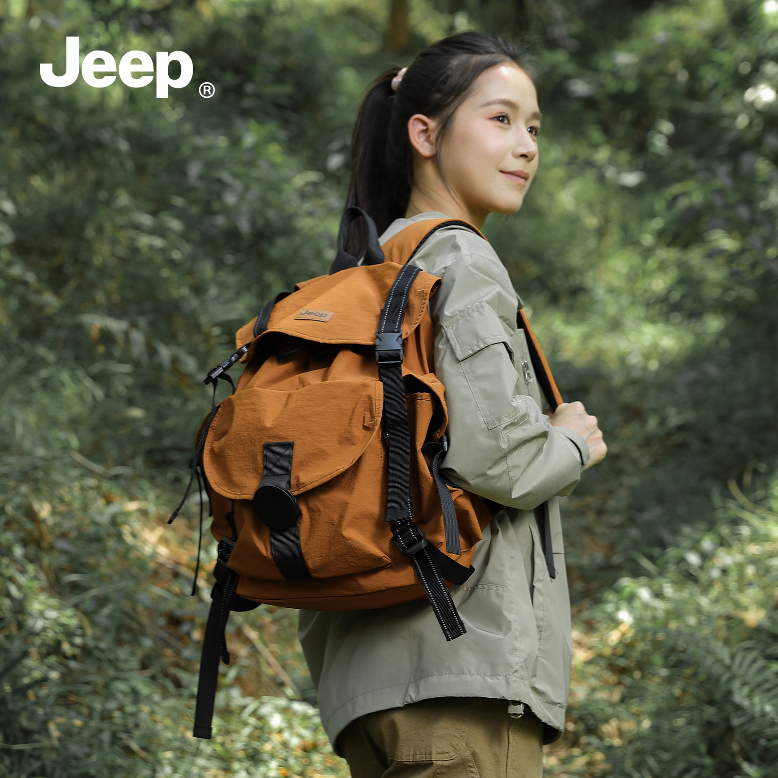 Рюкзак Jeep, женская дорожная легкая водонепроницаемая сумка для альпинизма на открытом воздухе, походный рюкзак большой емкости, сумка для багажа, мужская Изображение 1