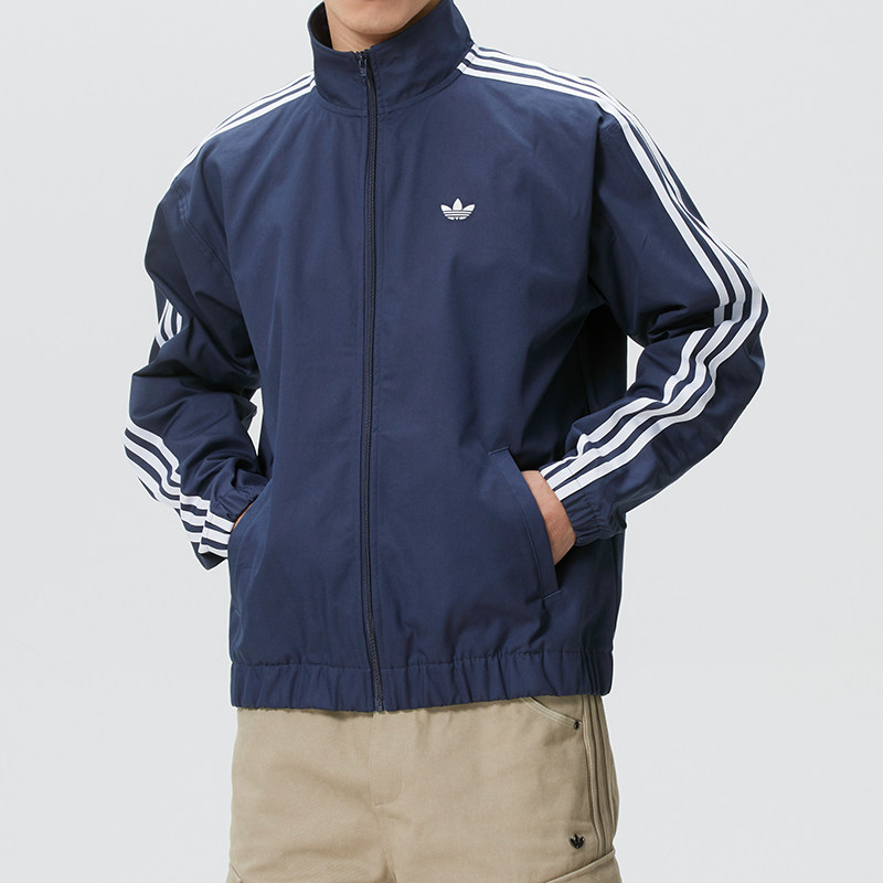 Adidas Originals Men's Superfire Fashion Stand-Up Collar Jacket Woven Sports Coat Casual Wear
