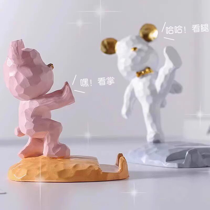 Creative and Cute Phone Stand, Office Desktop Ornament, Cartoon Tv Watching Tablet Support Stand, Lazy Stand