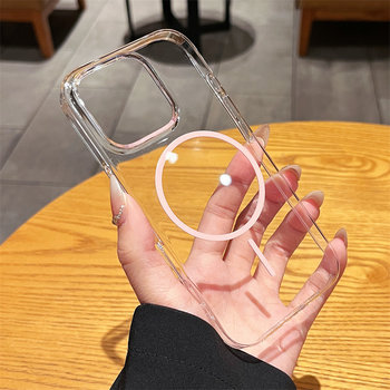 [Fine Circle Magnetic Suction]Xiangli Compatible Apple 16 Phone Case New Model ins Wind Transparent High-End Female iPhone 15 Pro Max Simple Male 14Plus Full Lens Coverage Anti-Drop Protective Case 13Ipm