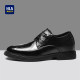 Heilan Home Men's Shoes for Work, Commuting, Business Formal Wear, Leather Shoes, Men's Derby Shoes with Internal Height Increase, Groom's Wedding Shoes