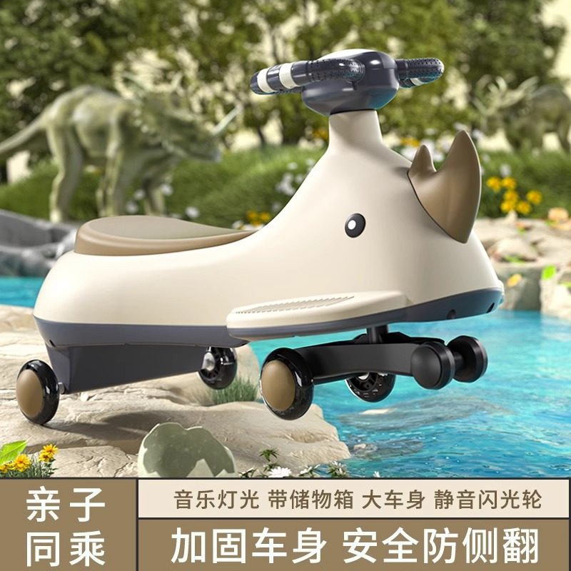 2025 New Children's Twist Car 1 Year Old 3 Boys and Girls Anti-Rollover Adults Can Sit Baby Toy Car