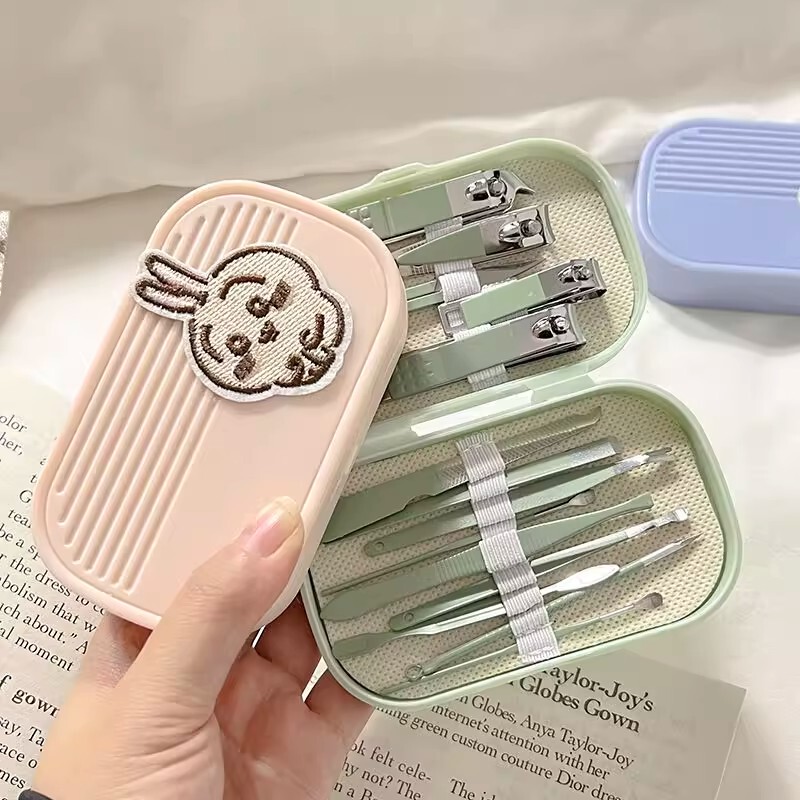Household Nail Clipper Manicure Set Acne Needle Tweezers Scissors Care Combination Nail Clippers Nail Scissors Cute for Women