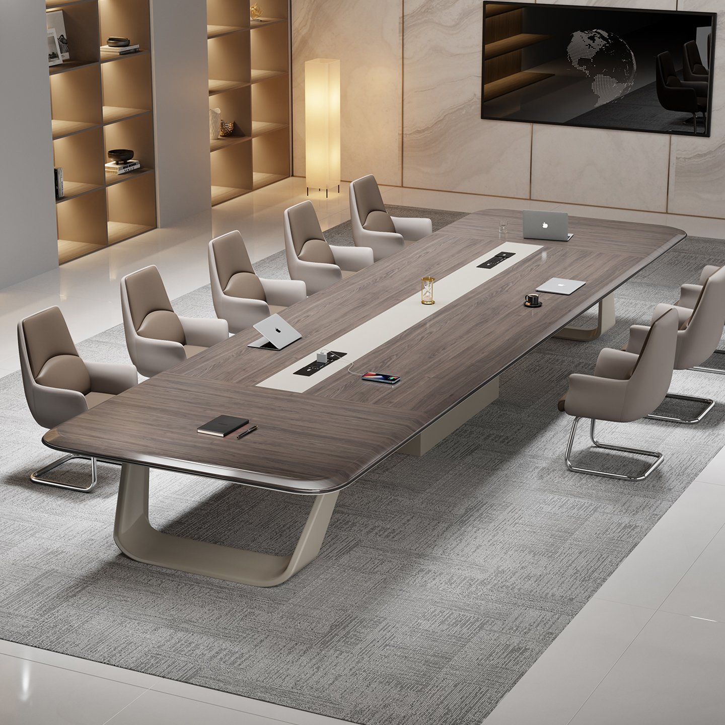会議テーブル ロングテーブル シンプル モダン 大型 ロングテーブル トレーニング 受付テーブル 交渉 会議室 オフィス デスクと椅子の組み合わせ