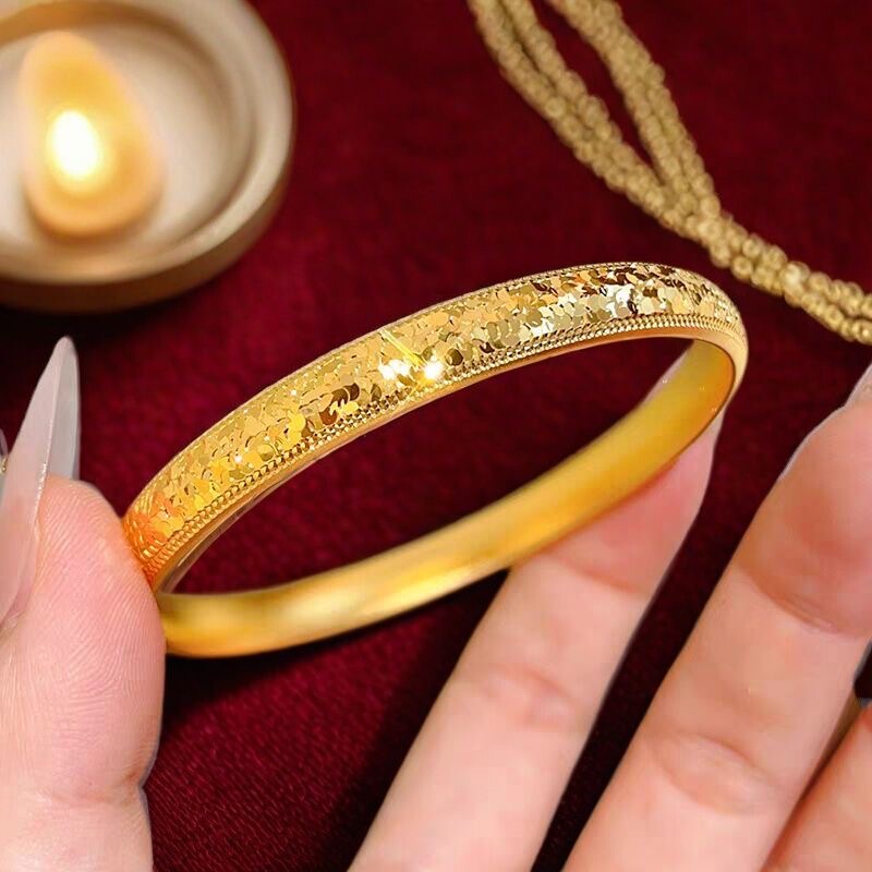 Gold-Colored Mudfish Scale Bracelet for Women, High-End Imitation Gold, Solid Ancient Style