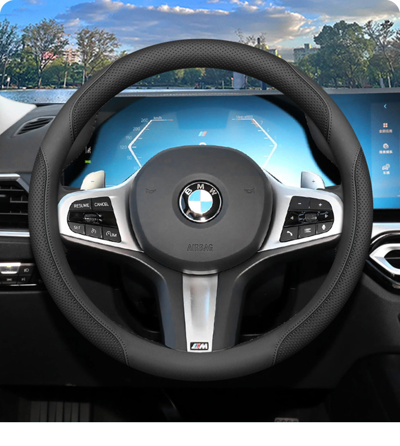 2026 Bmw Steering Wheel Cover for New 3 Series 330Li, 3 Series, X1, X3, X5, 5 Series, 530I, 3I5, Ix3 Accessories