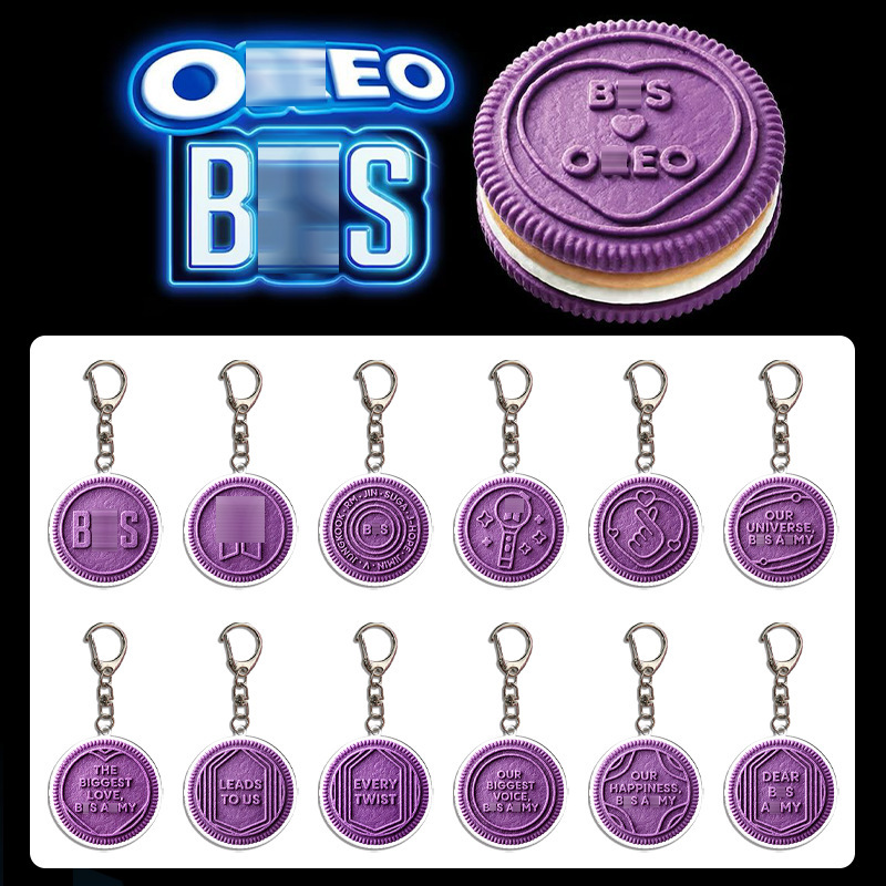 Bts Oreo Cookies Collaboration Acrylic Keychain Pendant Jk V Merchandise Bts Oreo Cookies Collaboration Acrylic Keychain Pendant Jk V Merchandise