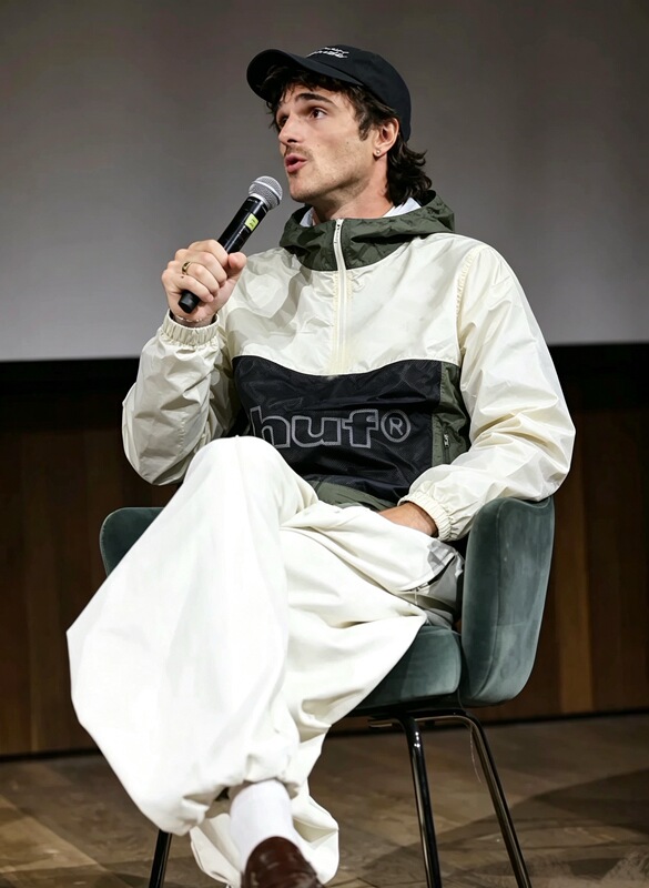 Huf Reflective Laser Lettering Half-Zip Adjustable Outdoor Sports Jacket