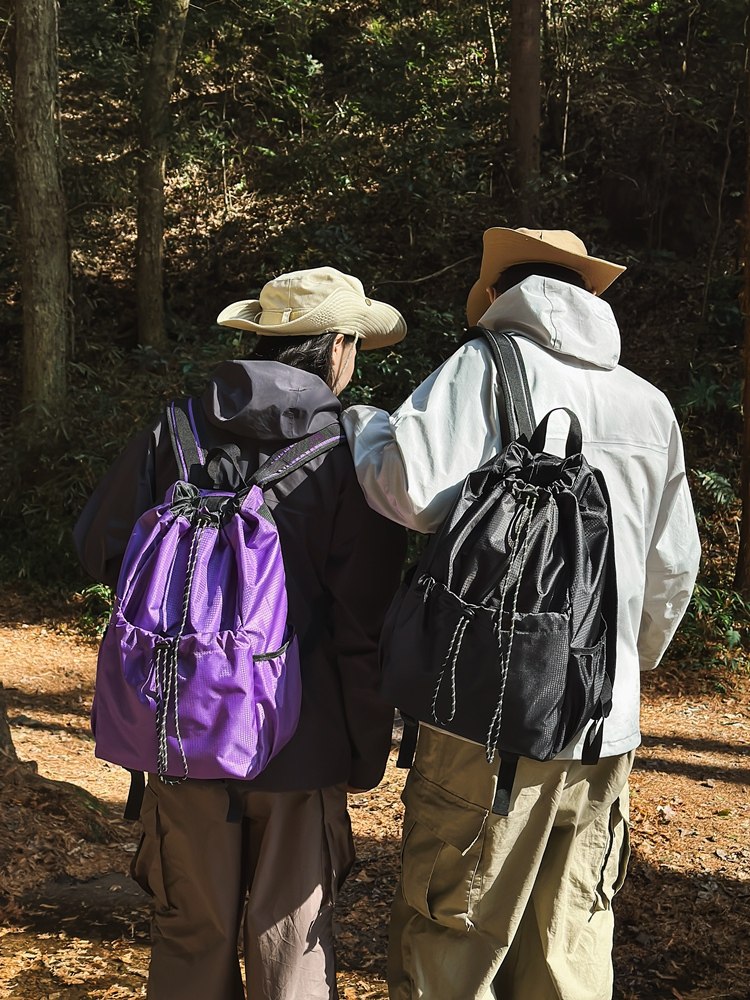 Ultra-Lightweight Backpack, Outdoor Sports Bag, Women's Drawstring Bucket Backpack, Couple's Hiking Lightweight Casual Backpack, Men's