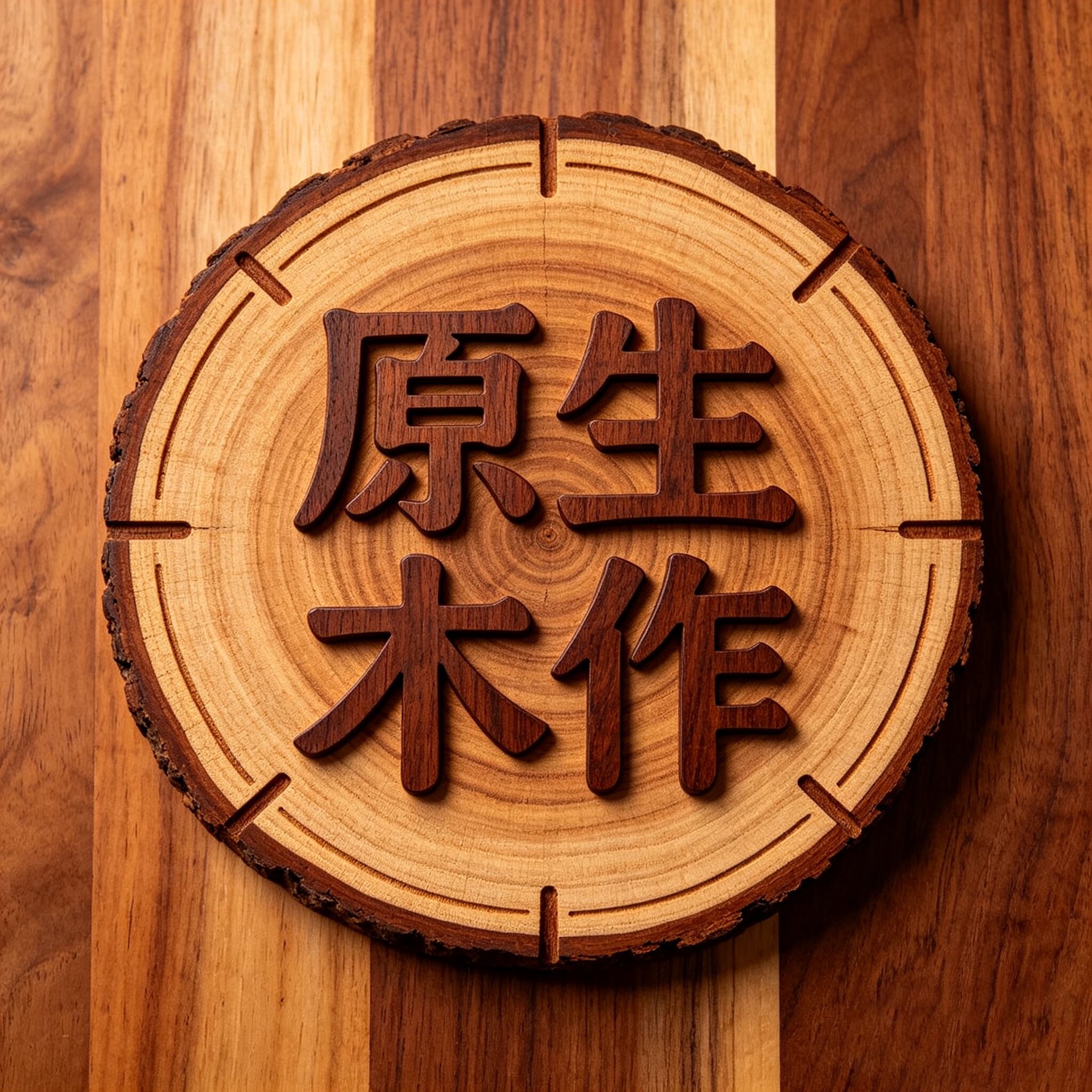 原生木作的LOGO