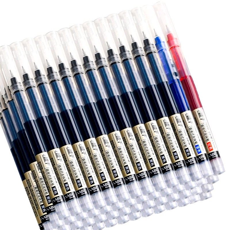 Gel Pen, Liquid Ink, Quick-Drying, Black Gel Pen, Exam Pen, Student-Specific Rollerball Pen, Blue and Red Pen, 0.5mm, Junior High School Ballpoint Pen, Needle Tube Pen, Large Capacity Exam Writing Pen, Carbon Pen, Needle Tube