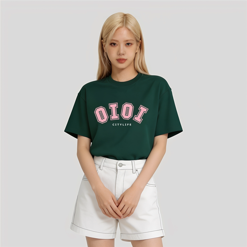 Oioi Citylife Flagship Store Fashionable Dark Green Short-Sleeved T-Shirt for Women 2026 Summer New Retro Top Oioi Citylife Flagship Store Fashionable Dark Green Short-Sleeved T-Shirt for Women 2026 Summer New Retro Top