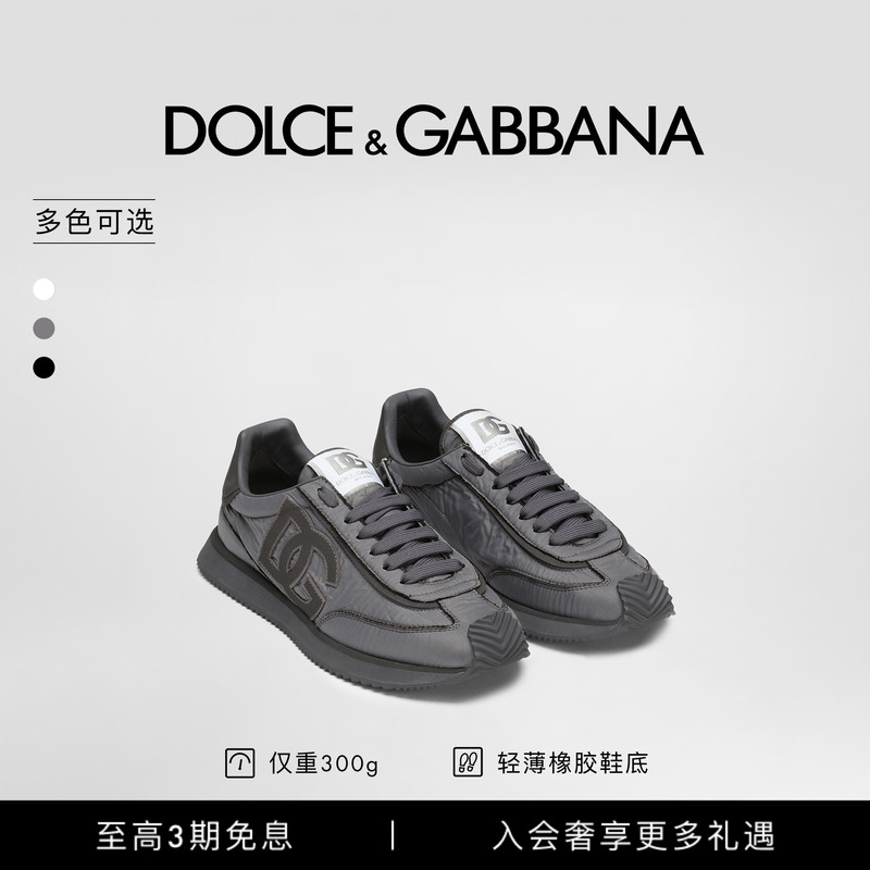 [Interest-Free in 3 Installments] Dolce & Gabbana's New Men's Casual Dg Cushion Sports Shoes Made of Spliced Materials Dg