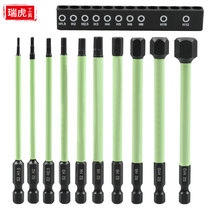 Green hexagonal pneumatic screw air bit head S2 strong magnetic black phosphorus anti-rust batch S2 strong magnetic black phosphorus 100L