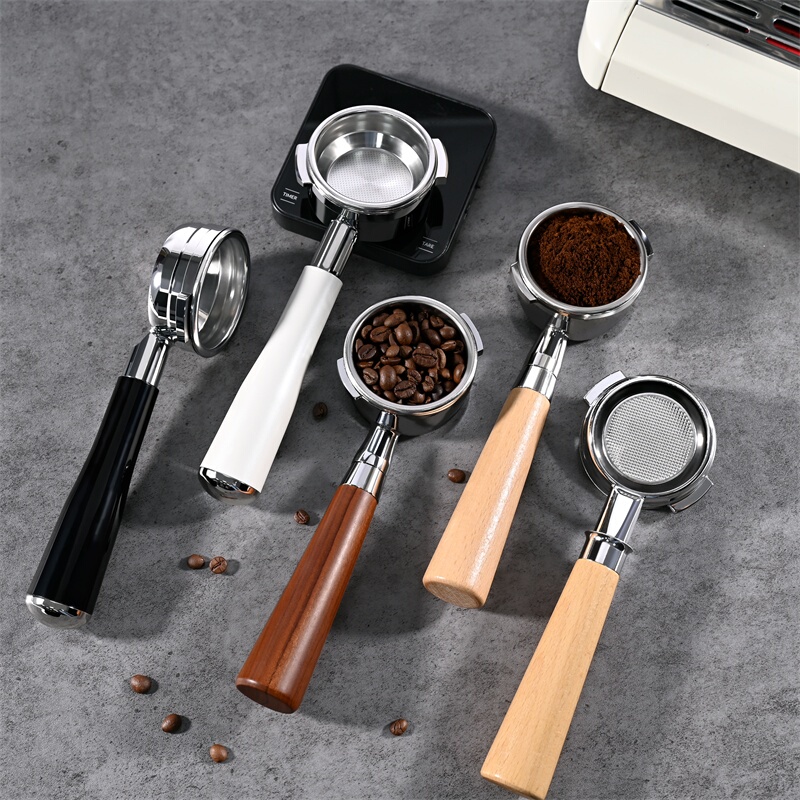 Bezela Slanted Earless Coffee Machine Handle, Gia Italian Stainless Steel Novas 58mm Handle Coffee Handle