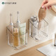 Electric toothbrush storage rack without punching wall hanging bathroom storage tool for household toothpaste toothbrush storage rack