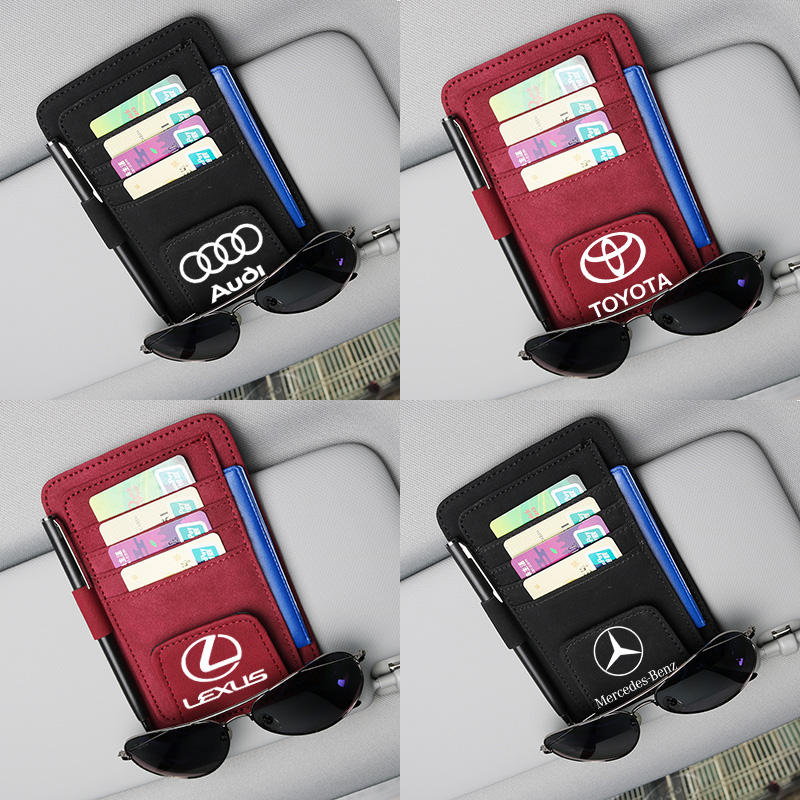 Automotive sunshade holds multi-function car card package creative car glasses frame card clamping bag