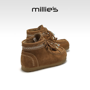 Millies women's shoes retro all-match women's boots