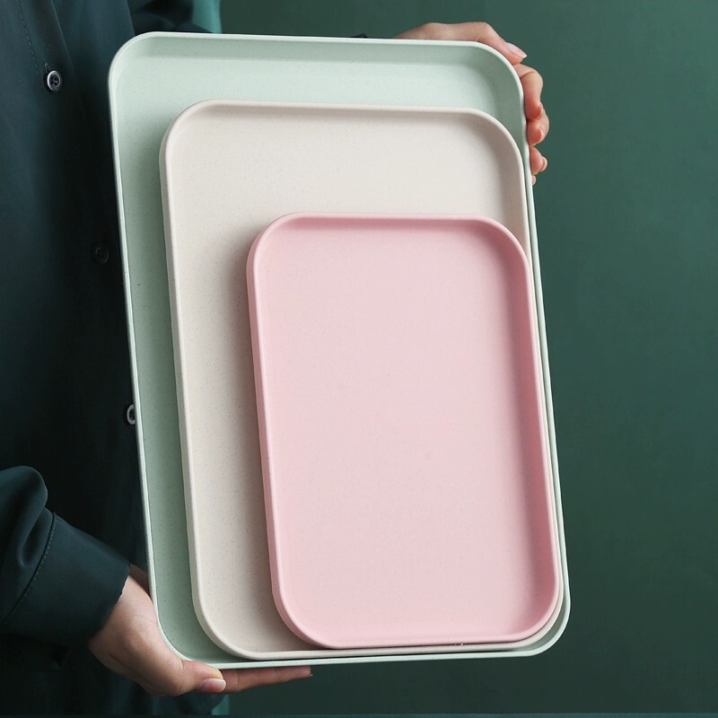 Rectangular Tray for Home Use, Tea Tray for Holding Water Cups and Tea Sets, Tray for Living Room Cup Storage, Plastic Draining Tray for Tea Cups