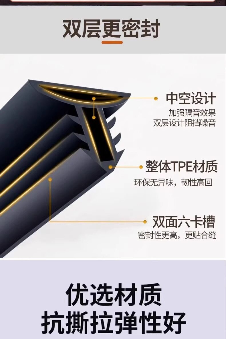 Suitable for Byd Sealing Strips Soundproofing Seagull/Seal/Lion/Kingdom/Han/Yuan/Song/Tang B-Pillar C-Pillar Central Control