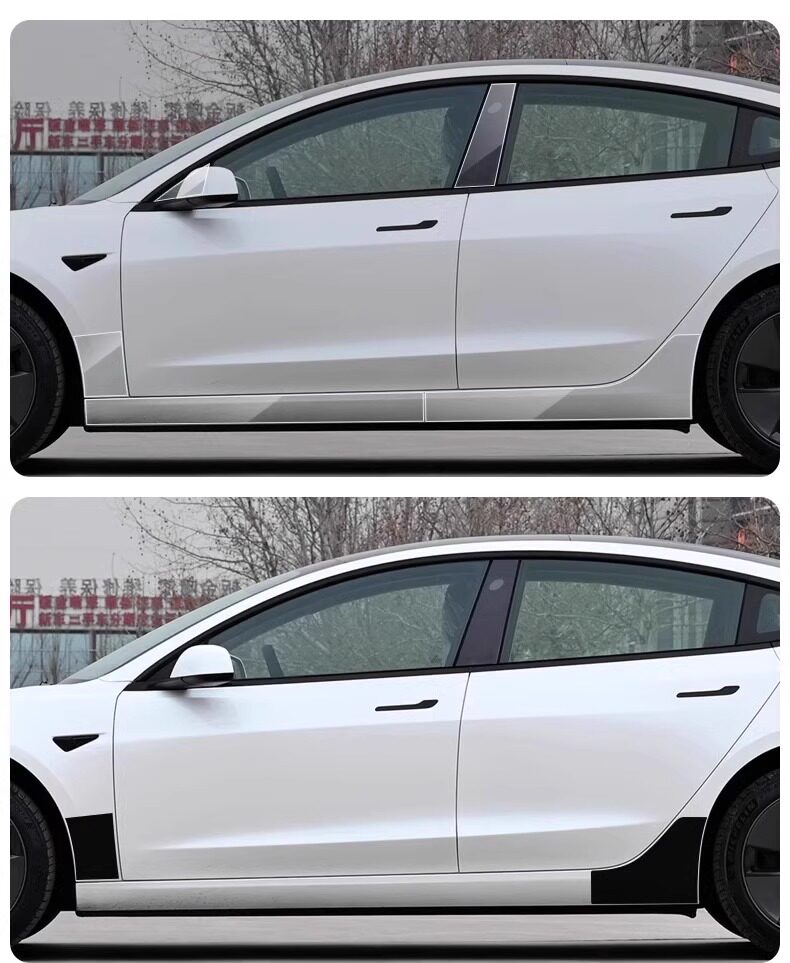 Tesla Model Y Rear Door Anti-Splash TPU Protective Film Accessories