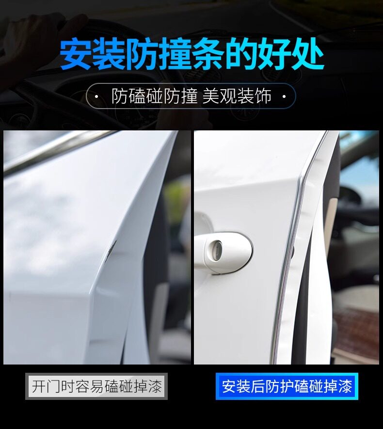 Car Door Anti-Collision Strip, Invisible Collision Protection Adhesive Tape, Transparent Decorative Accessory for Preventing Scratches When Opening the Door