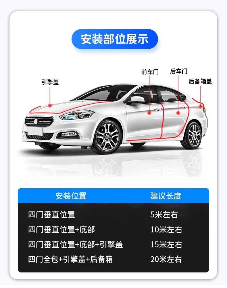 Car Door Anti-Collision Strip, Invisible Collision Protection Adhesive Tape, Transparent Decorative Accessory for Preventing Scratches When Opening the Door