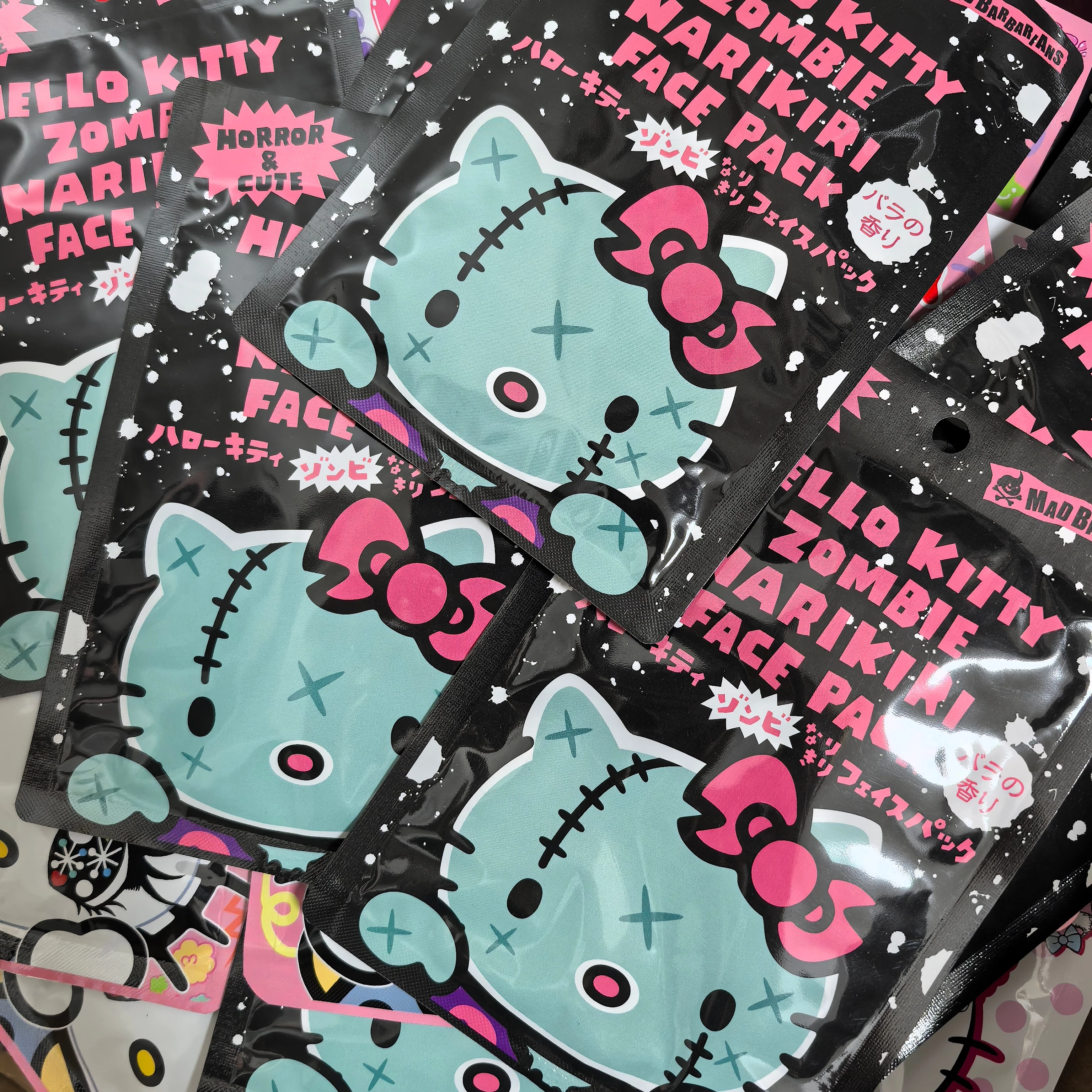 Санрио, hello Kitty, японская мультяшная маска на лицо, (Physicals), 2 штуки