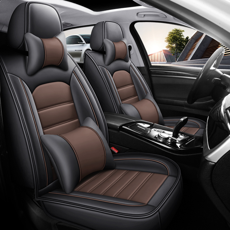 Подушка автокресла four seasons универсальная полностью закрытая кожаная обивка сиденья чехол для автокресла 2024 специальный чехол для сиденья four seasons