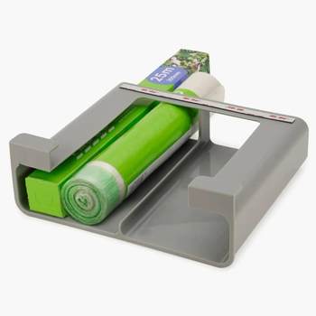 No hole-free storage storage rack kitchen board partition wall paper plastic wrap tin storage hanging box hanging under zef cabinet