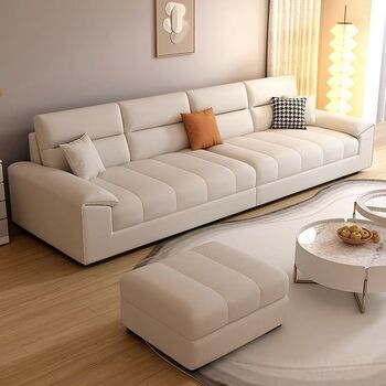 New cat scratch cloth sofa living room light luxury simple modern large and small apartment three or four person combination furniture straight row New cat scratch cloth sofa living room light luxury simple modern large and small apartment three or four person combination furniture straight row