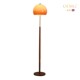 Oimg British-Style Vintage Solid Wood Floor Lamp Beside the Sofa in the Living Room, American-Style Ambient Light, Bedroom Wabi-Sabi Style Floor Lamp