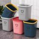 Trash can household living room, kitchen, toilet, bathroom, bedroom, large capacity, light luxury office classification, trash can table Qi