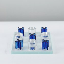 현대 조명 고급스러운 파란색과 흰색 대리석 크리스탈 체스 보드 모델 룸 창조적 거실 커피 테이블 데스크탑 장식 신제품